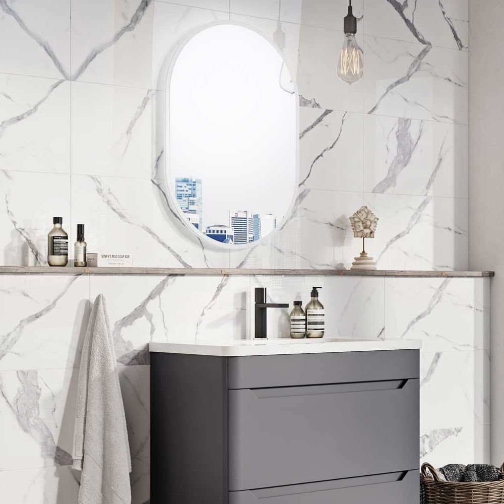Halle Oval Illuminated LED Heated Bathroom Mirror Lifestyle