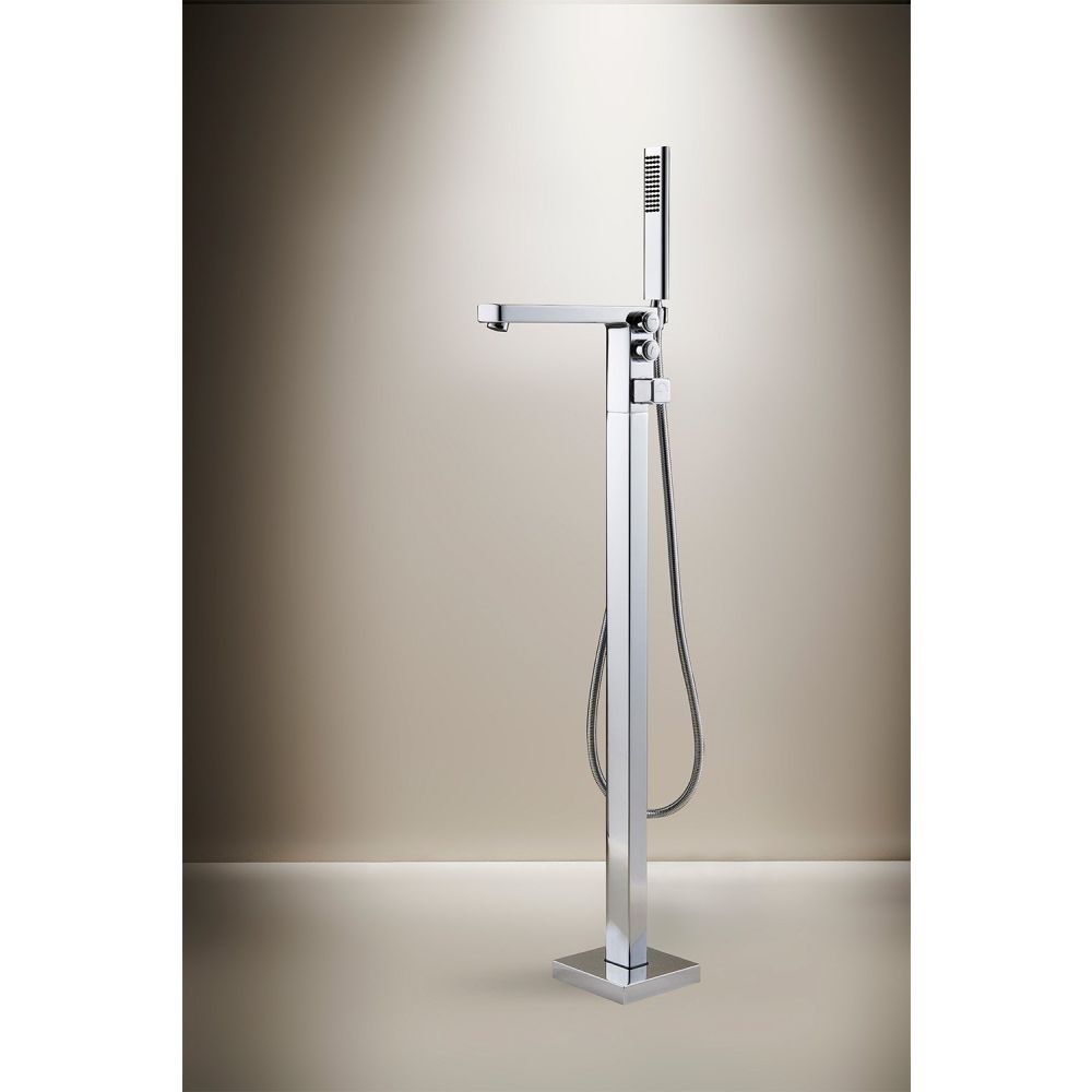 Soft image of the Flint Chrome Floor Standing Bath Shower Mixer