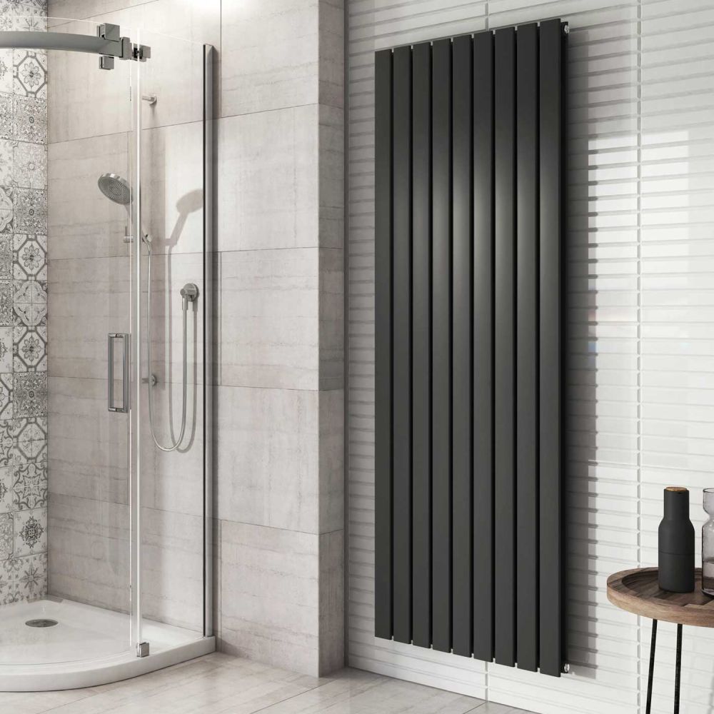 Perth Grey Single Vertical Flat Panel Radiator 1800x610mm