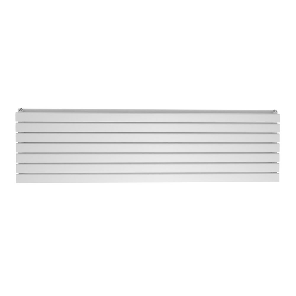 Perth White Double Horizontal Flat Panel Radiator 475x1800mm