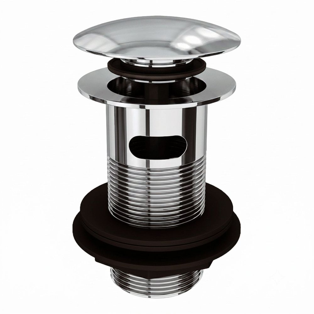 Chrome Click Clack Slotted Basin Waste