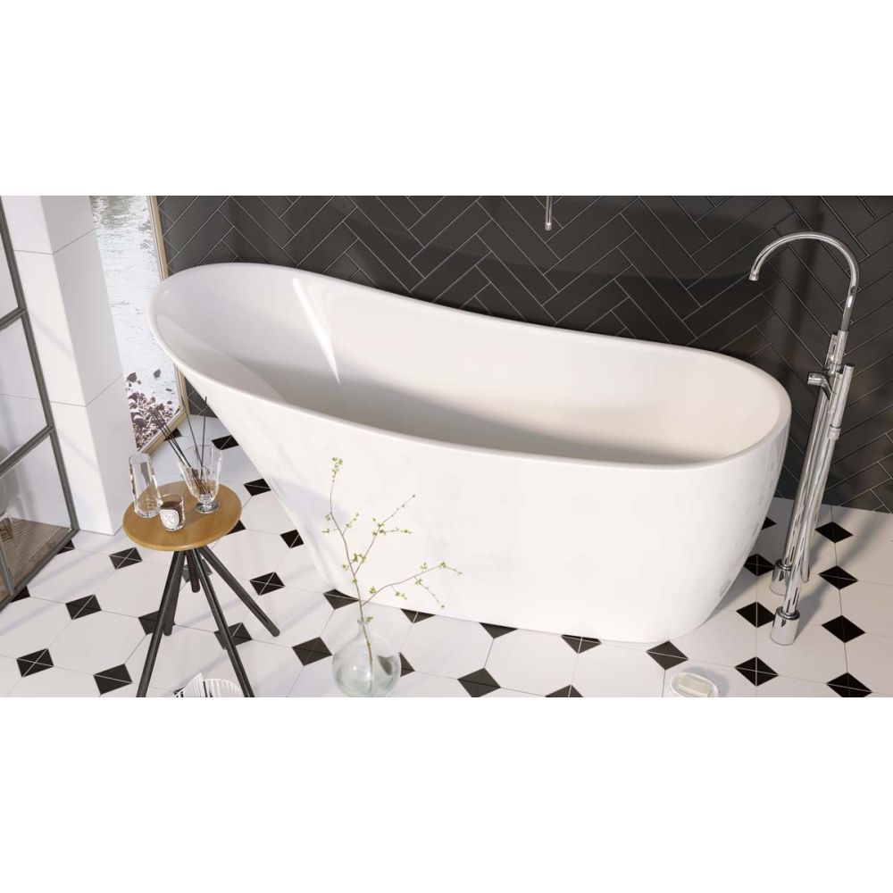 View from above of the Sandhurst Freestanding Acrylic Bath 1680x730mm