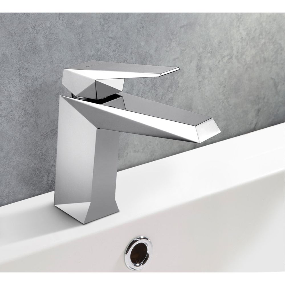 Modern Ike Chrome Basin Mixer Tap