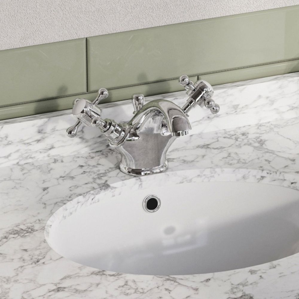 Grosvenor Chrome Basin Mixer Tap - lifestyle image