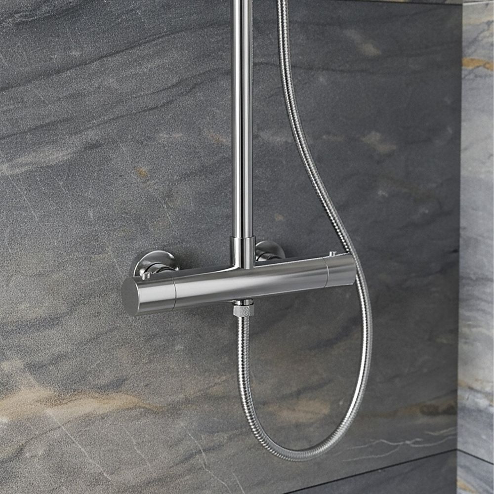 Elora Chrome Round Thermostatic Shower Pack