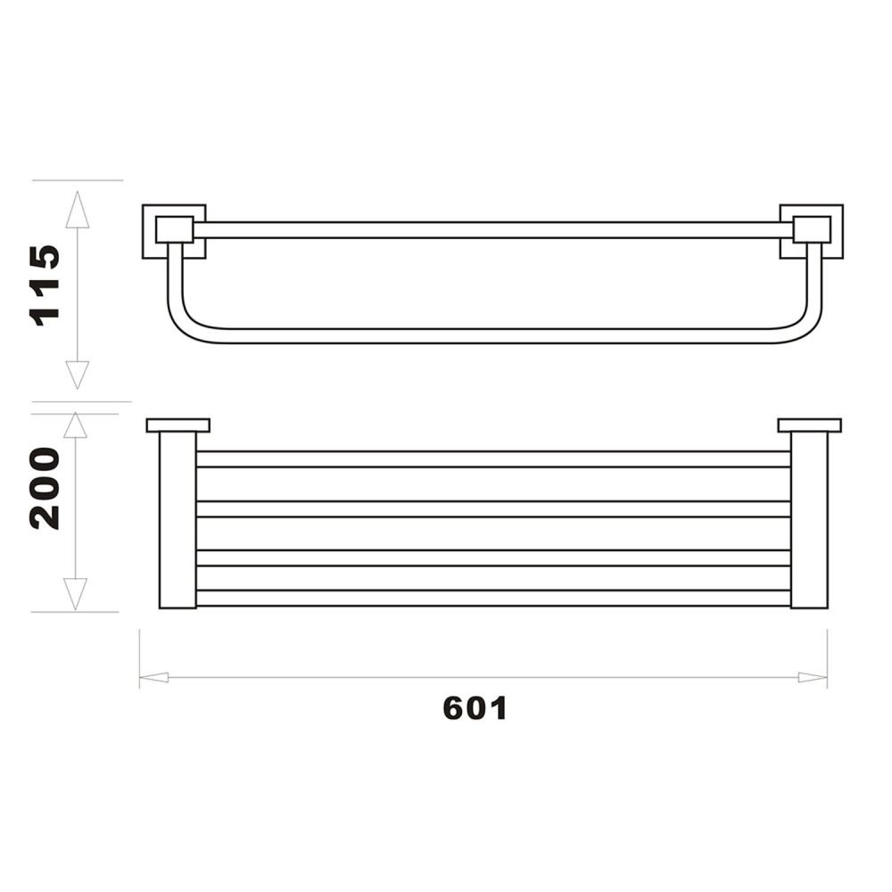 Quad Chrome Towel shelf