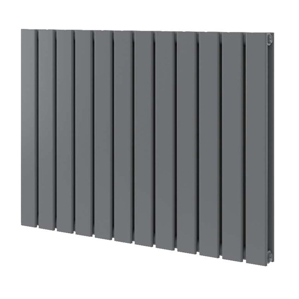 Perth Grey Double Vertical Flat Panel Radiator 600x816mm