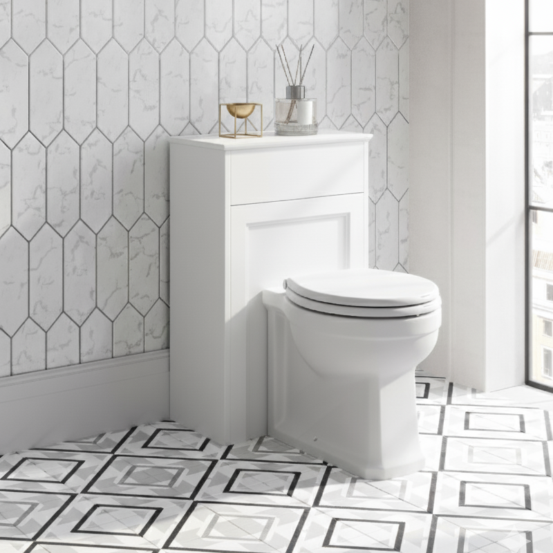 Traditional Matt White WC Unit