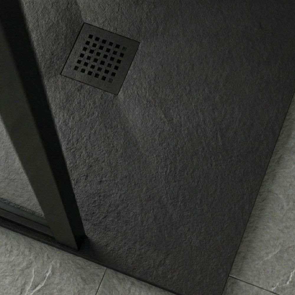 Peoria Black Shower Tray Grate Waste Cover