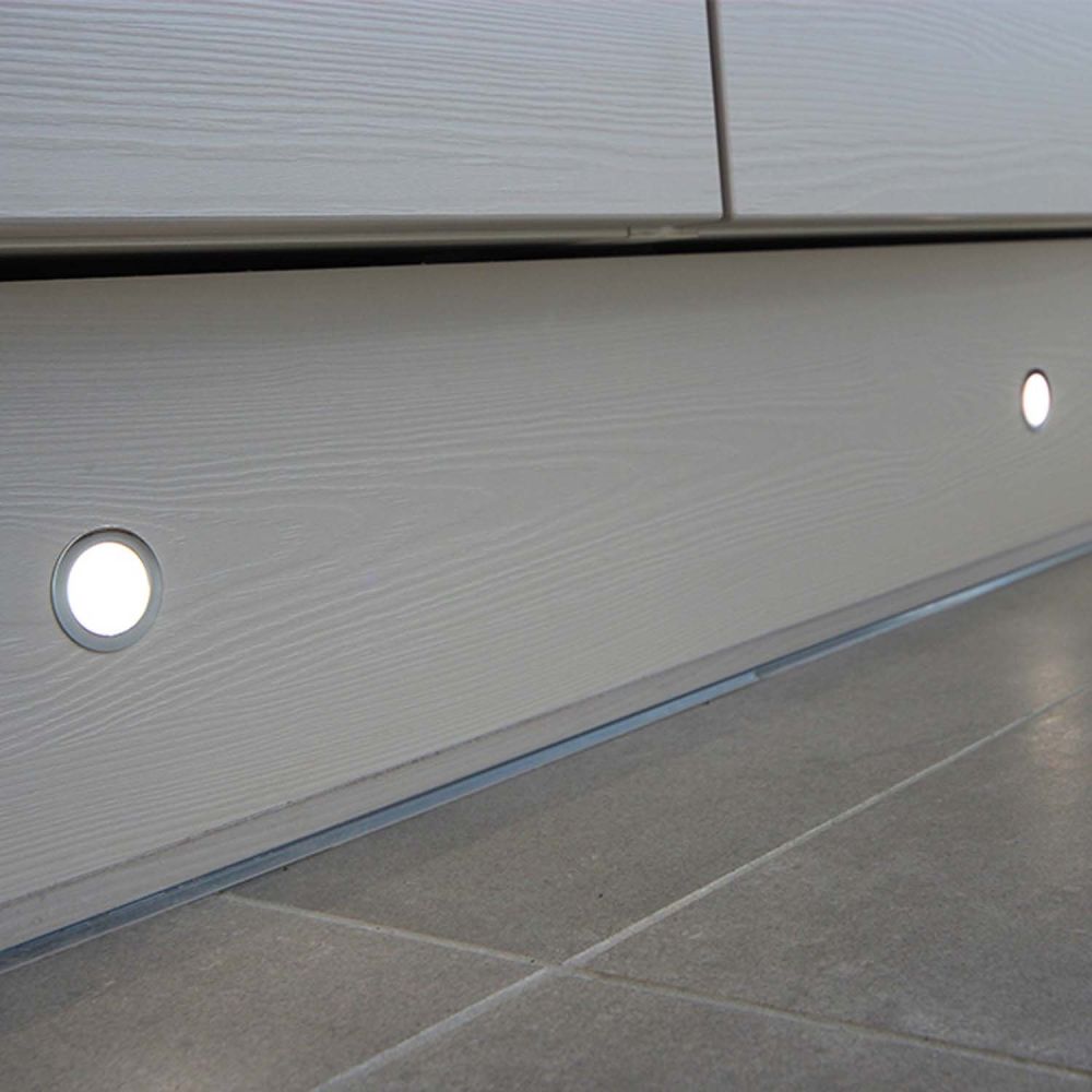 Round Chrome LED Plinth Light Kit (5 Light Pack)