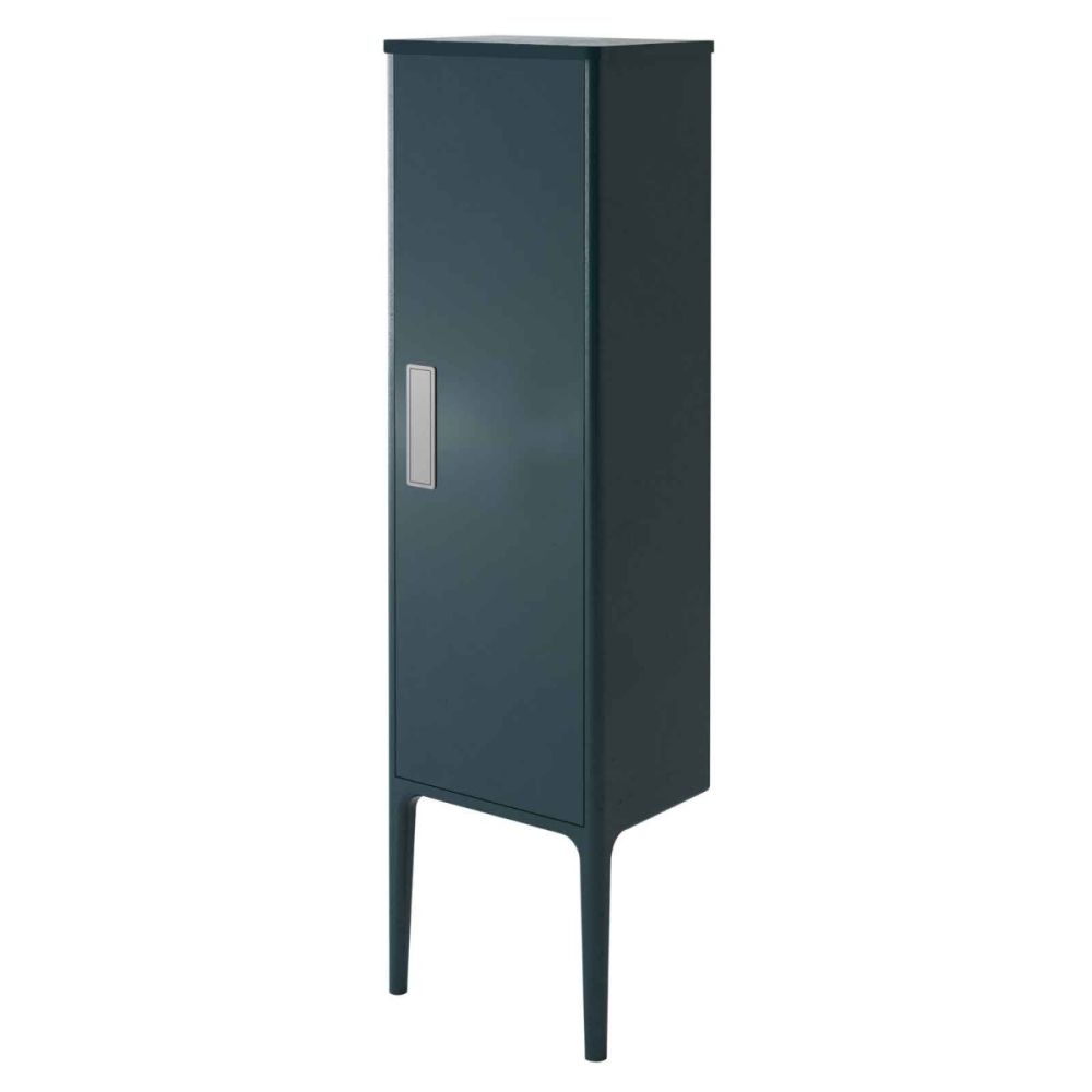 Griffin Petrol Blue Tall Storage Cabinet with Legs