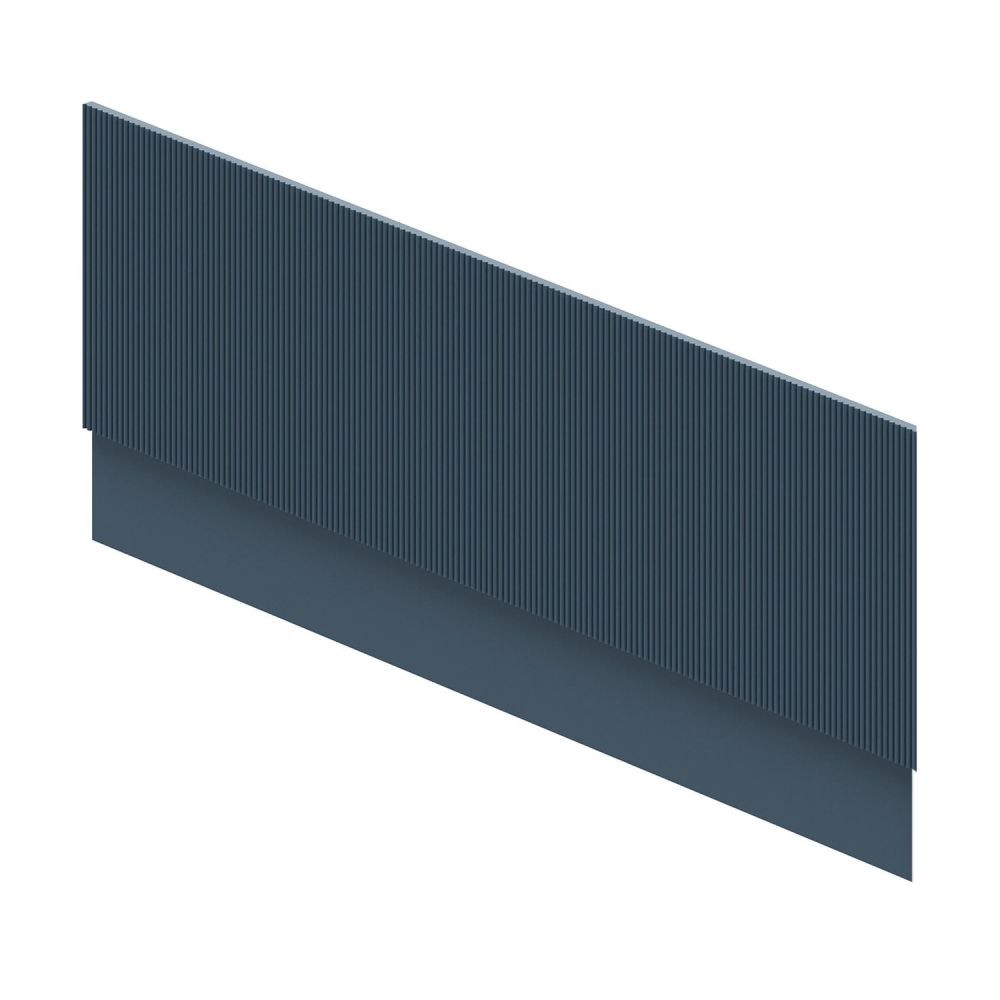 Wish Ribbed Blue Front Bath Panel