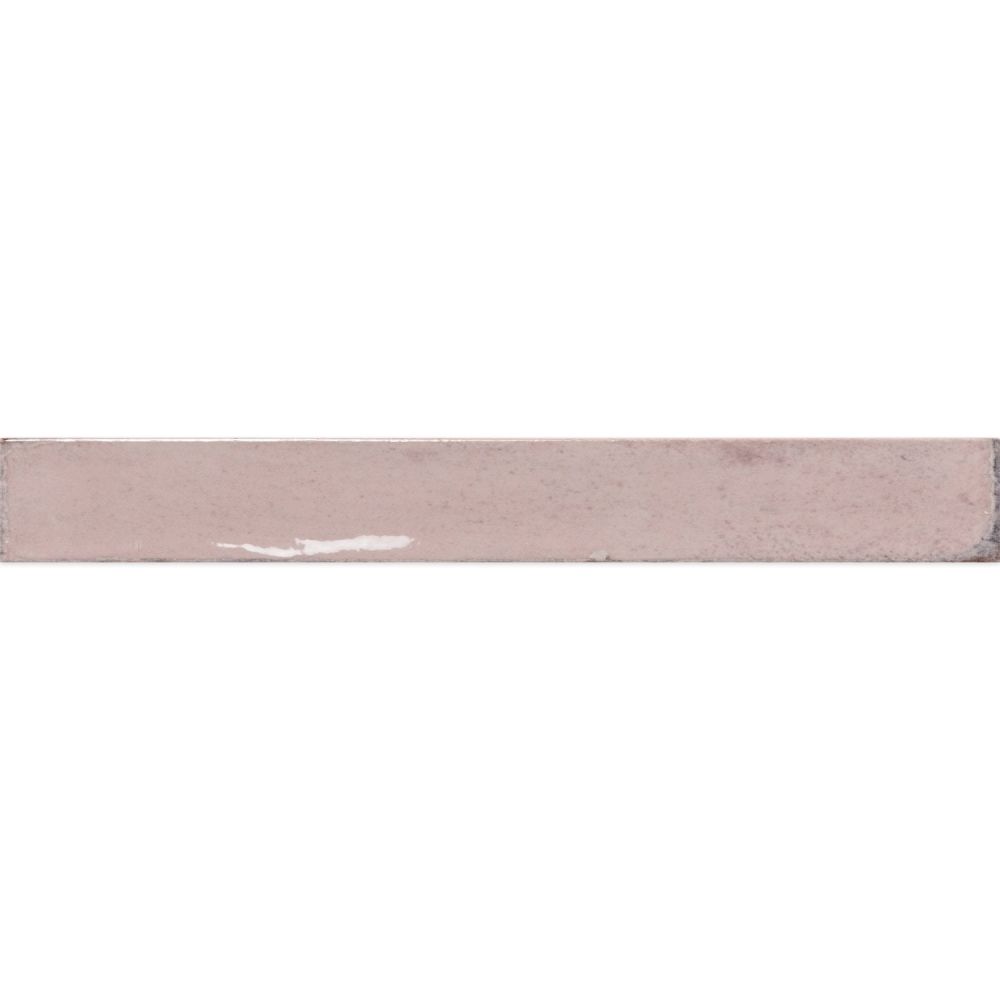 Capri Pink Gloss Ceramic Brick Tile - 400x50mm