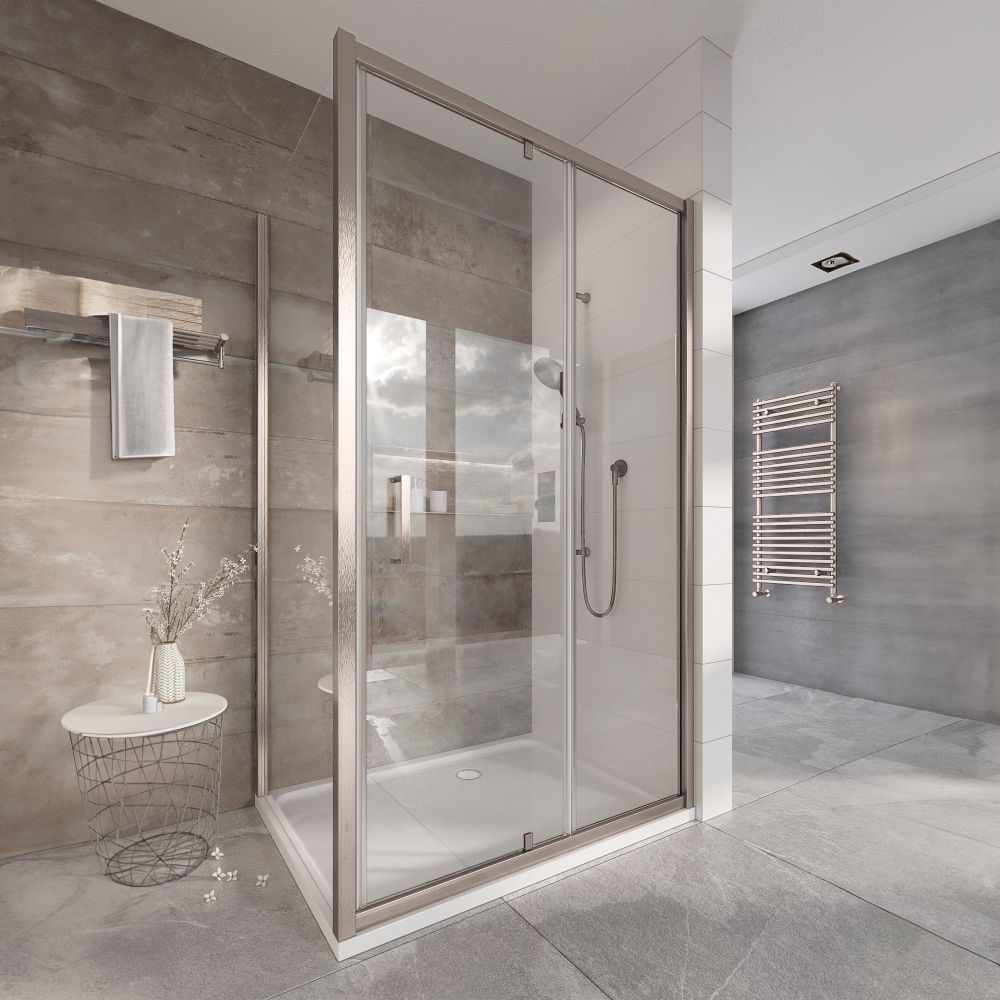 Fabio Brushed Nickel Shower Side Panel