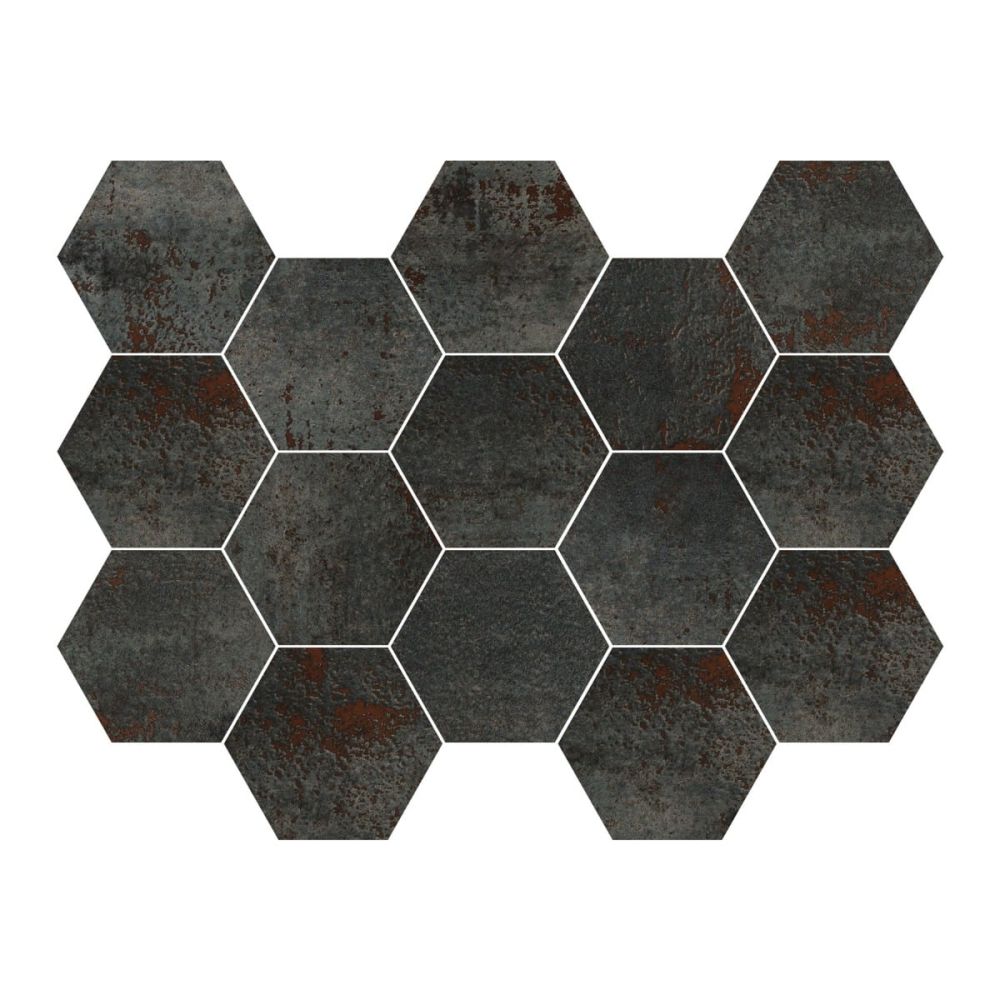 Metallon Hexagon Titanium Mosaic 225x325mm