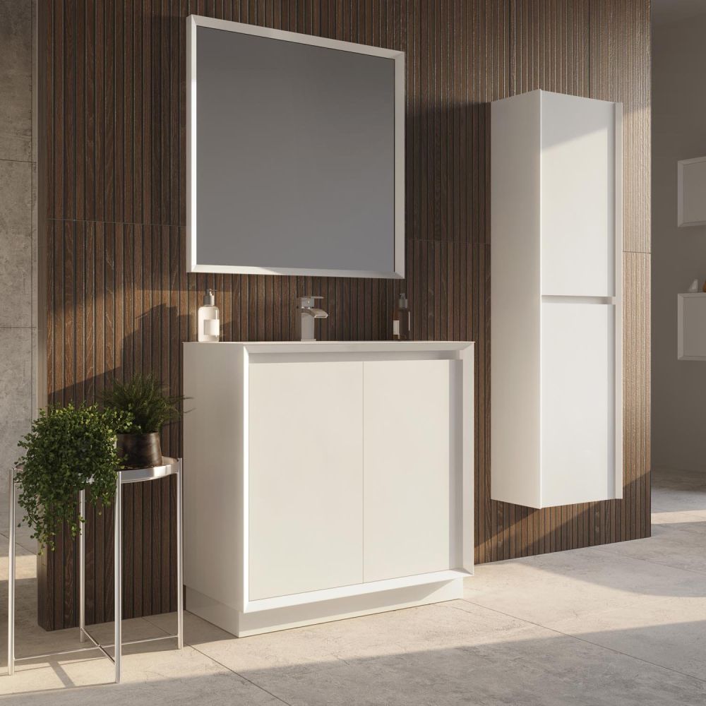 Venus Gloss White Floor Standing Vanity Unit - 800mm