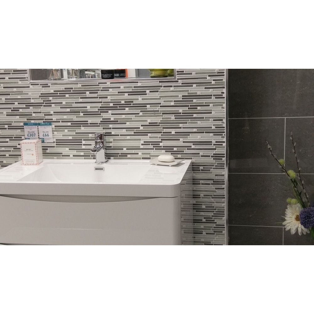 Grey Linea Mosaic 300x300mm
