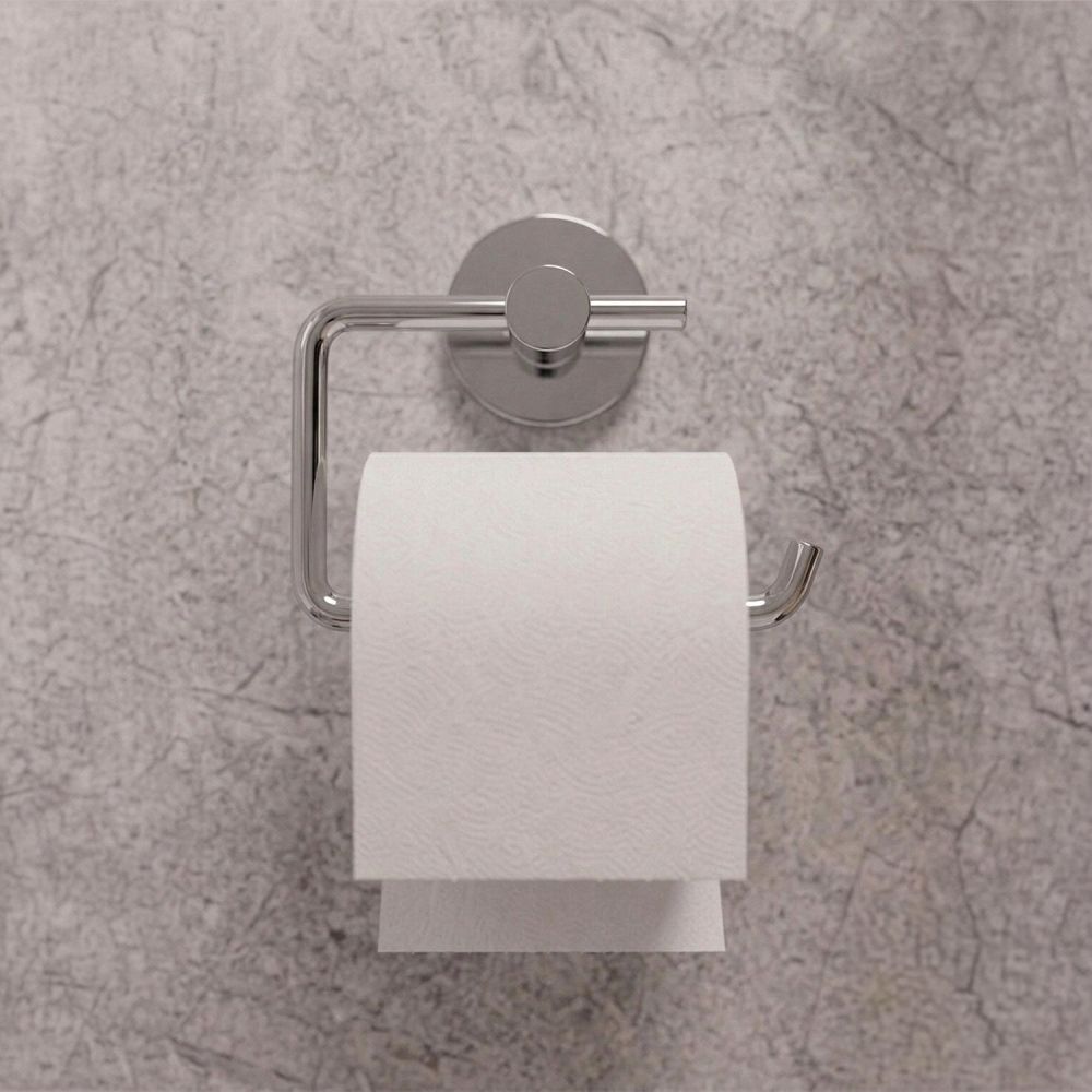 Round Chrome Toilet Roll Holder