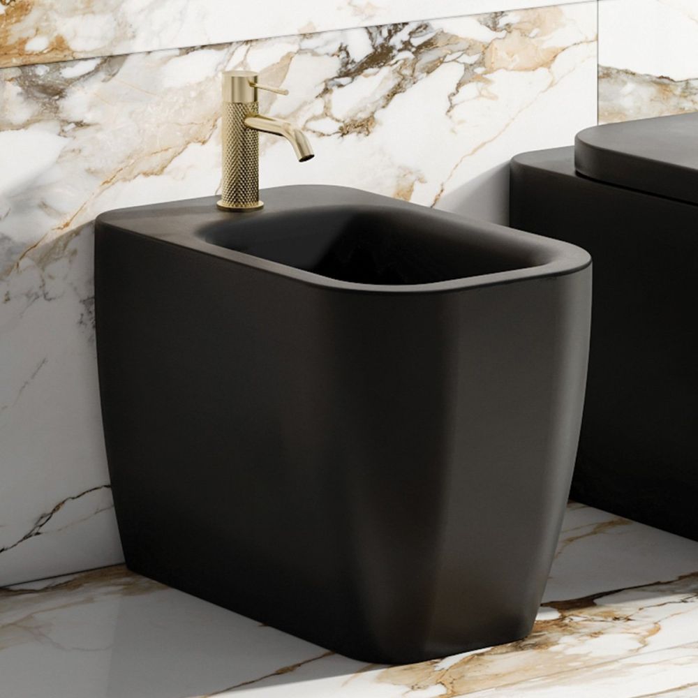 Micheli Matt Black Back to Wall Bidet