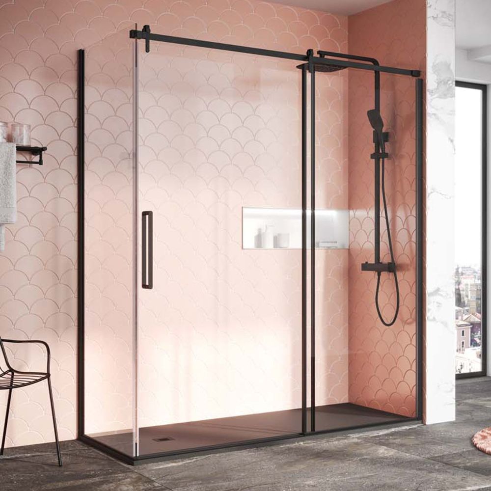 Ryland Black Shower Side Panel