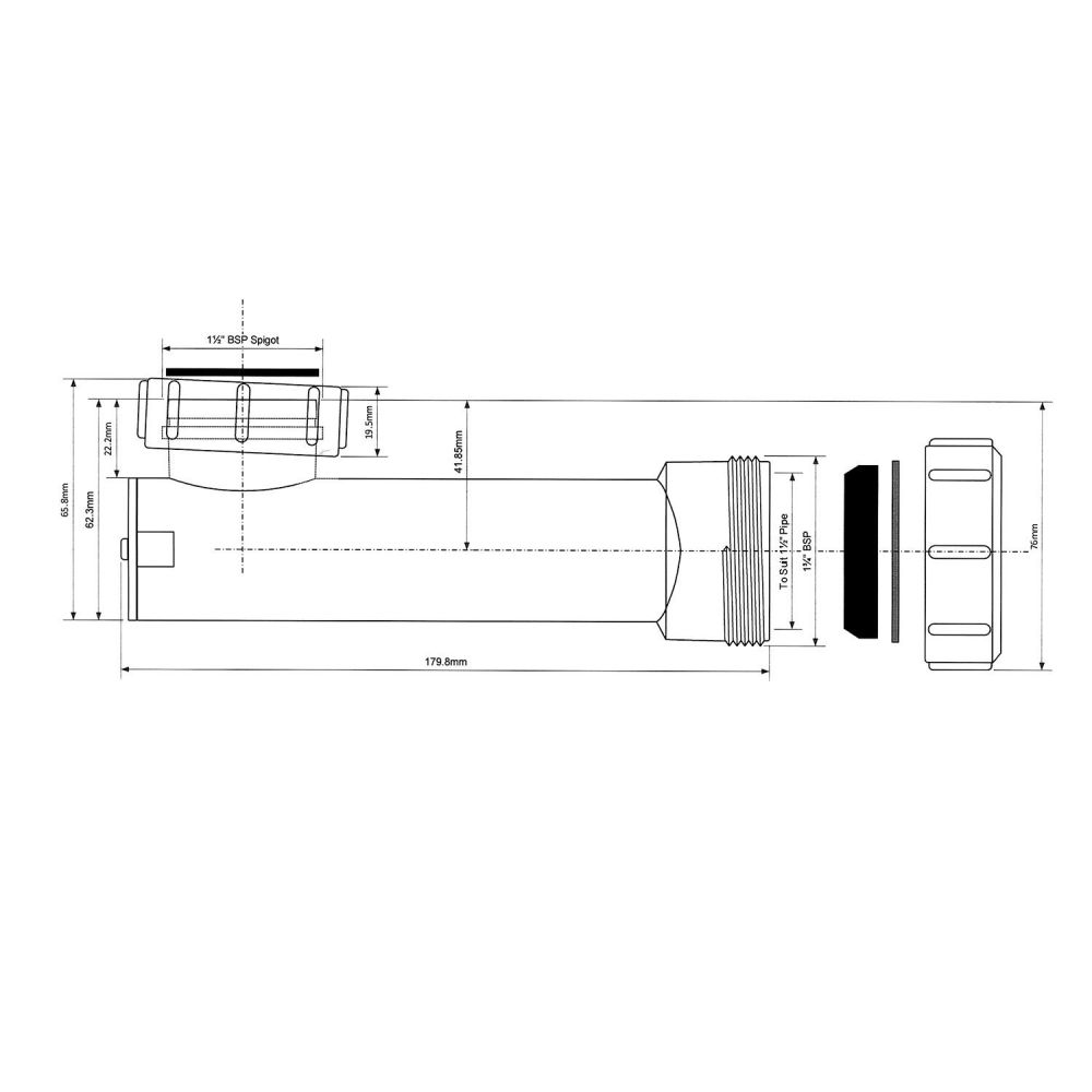 McAlpine Bath Trap with Self Closing Valve - WV-1