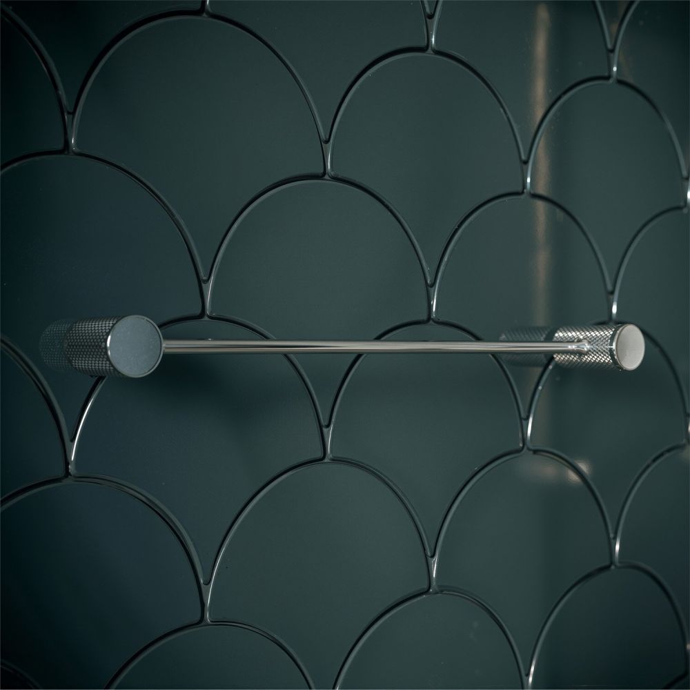 Moray Chrome Knurled Towel Rail