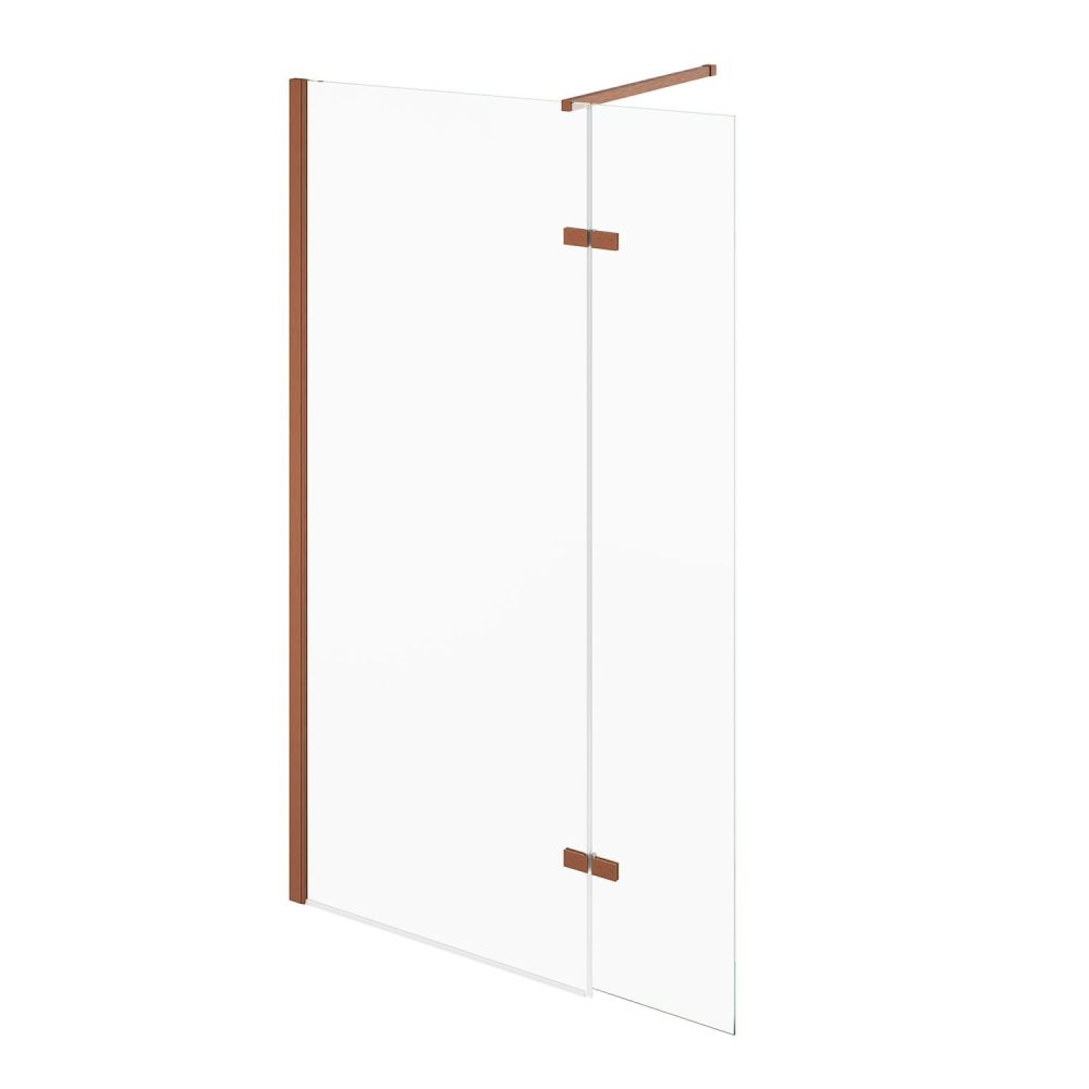 Royle Bronze Wetroom Shower Screen with Hinged Panel