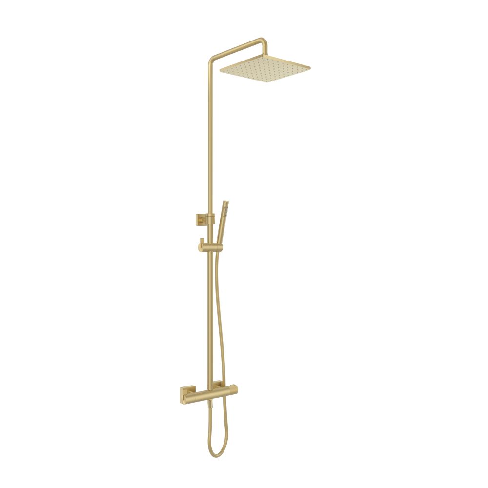 Thane Brushed Gold Thermostatic Exposed Shower Pack