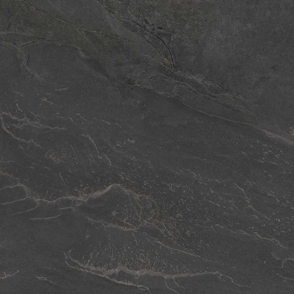 Angelo Black Stone Effect Porcelain Tile 598x598mm