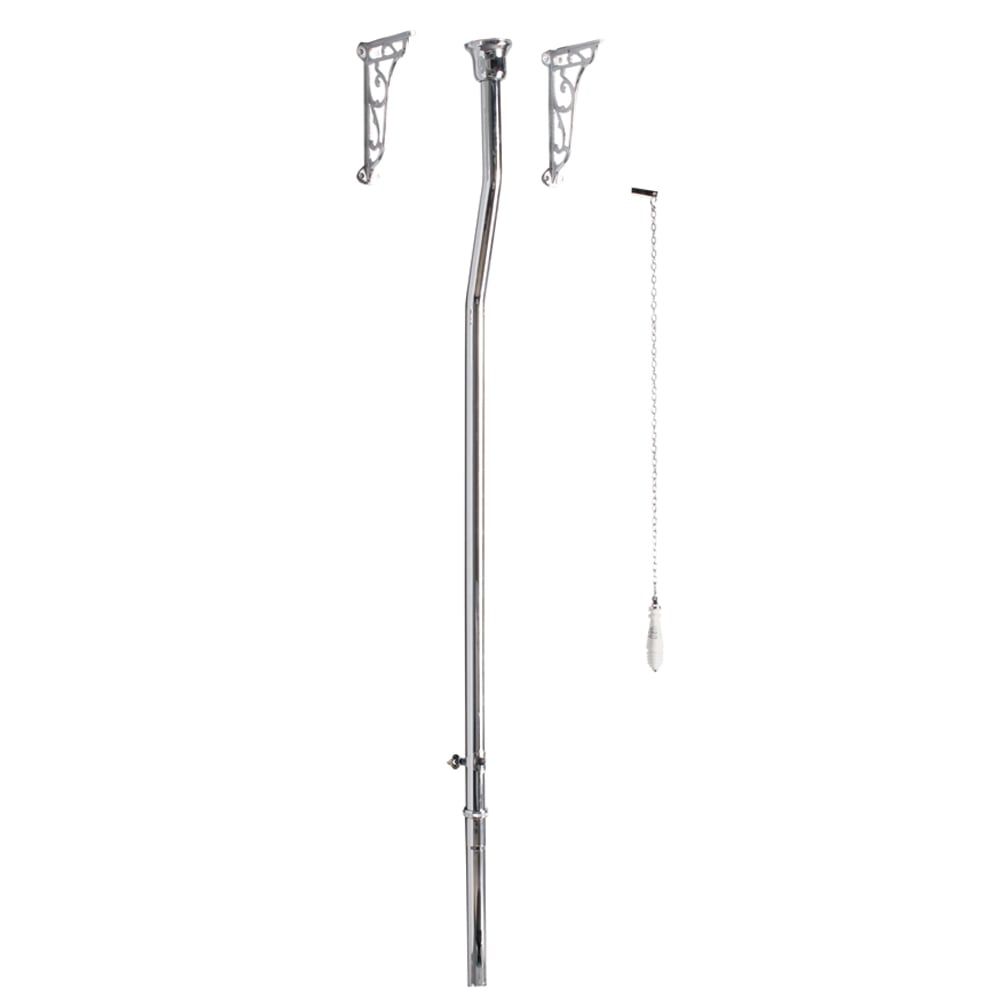 Chrome High Level Traditional Toilet Pipe Pack