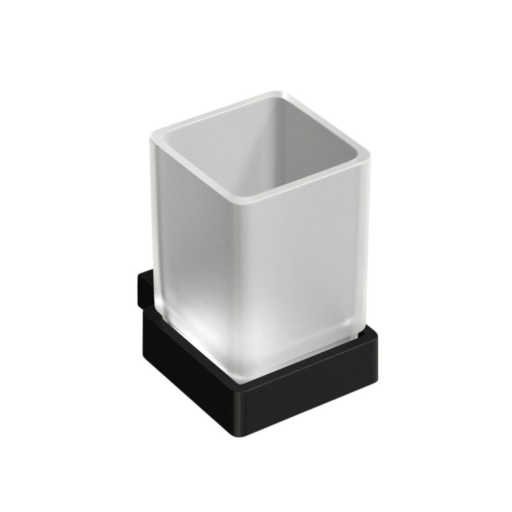Cubic Matt Black 5-Piece Bathroom Accessory Set