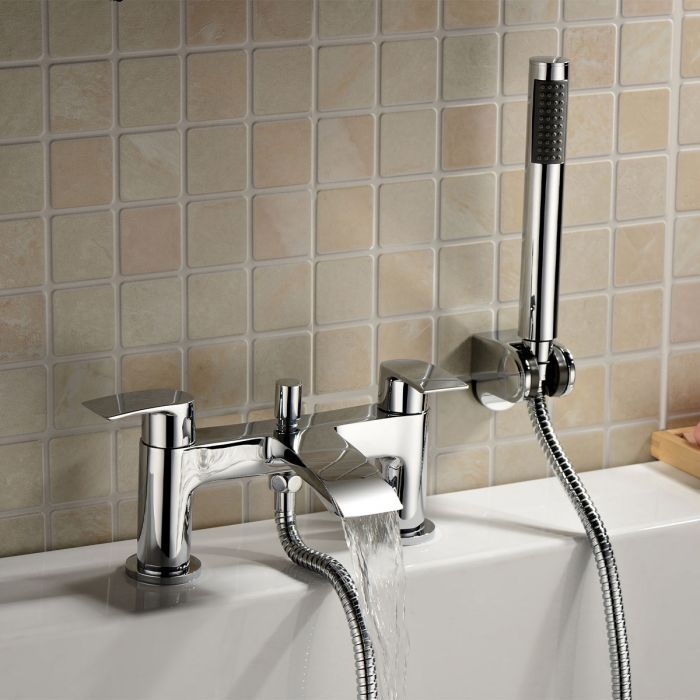 Tear Chrome Bath Shower Mixer Tap - lifestyle image