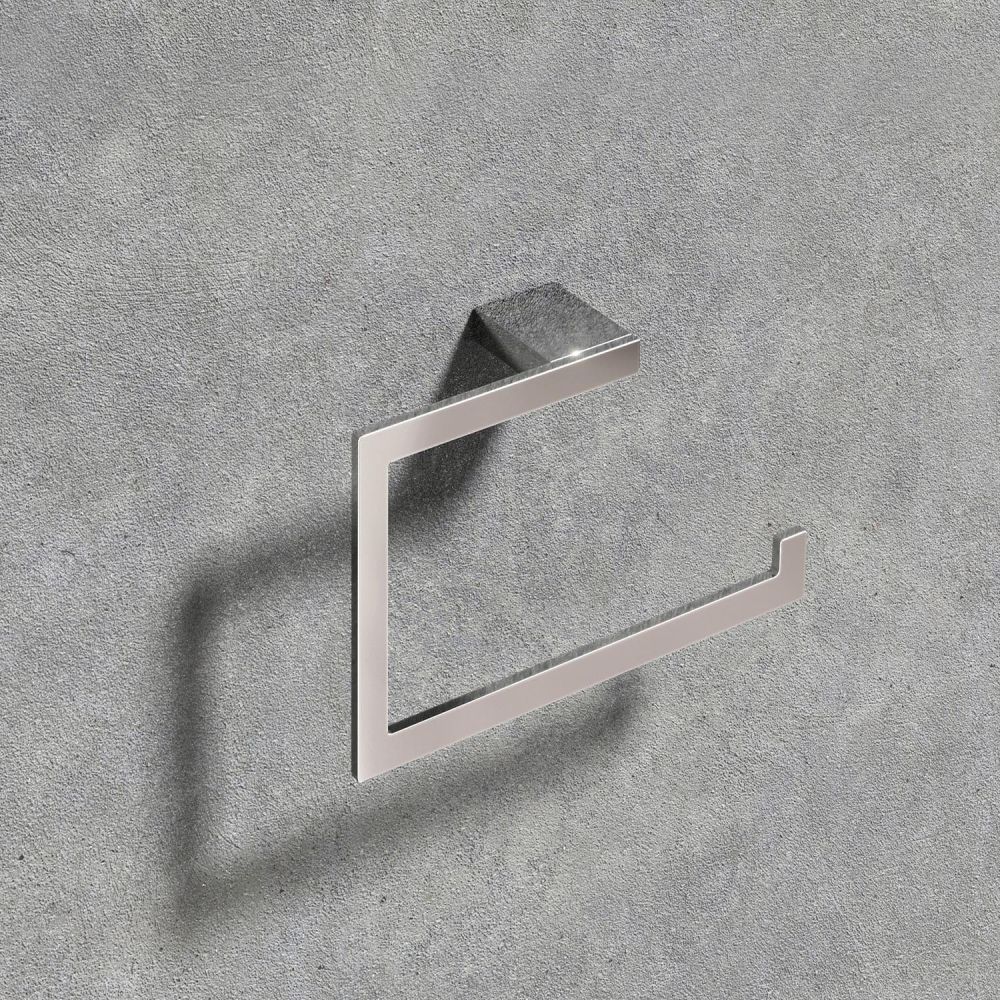 Cubic Chrome Towel Ring