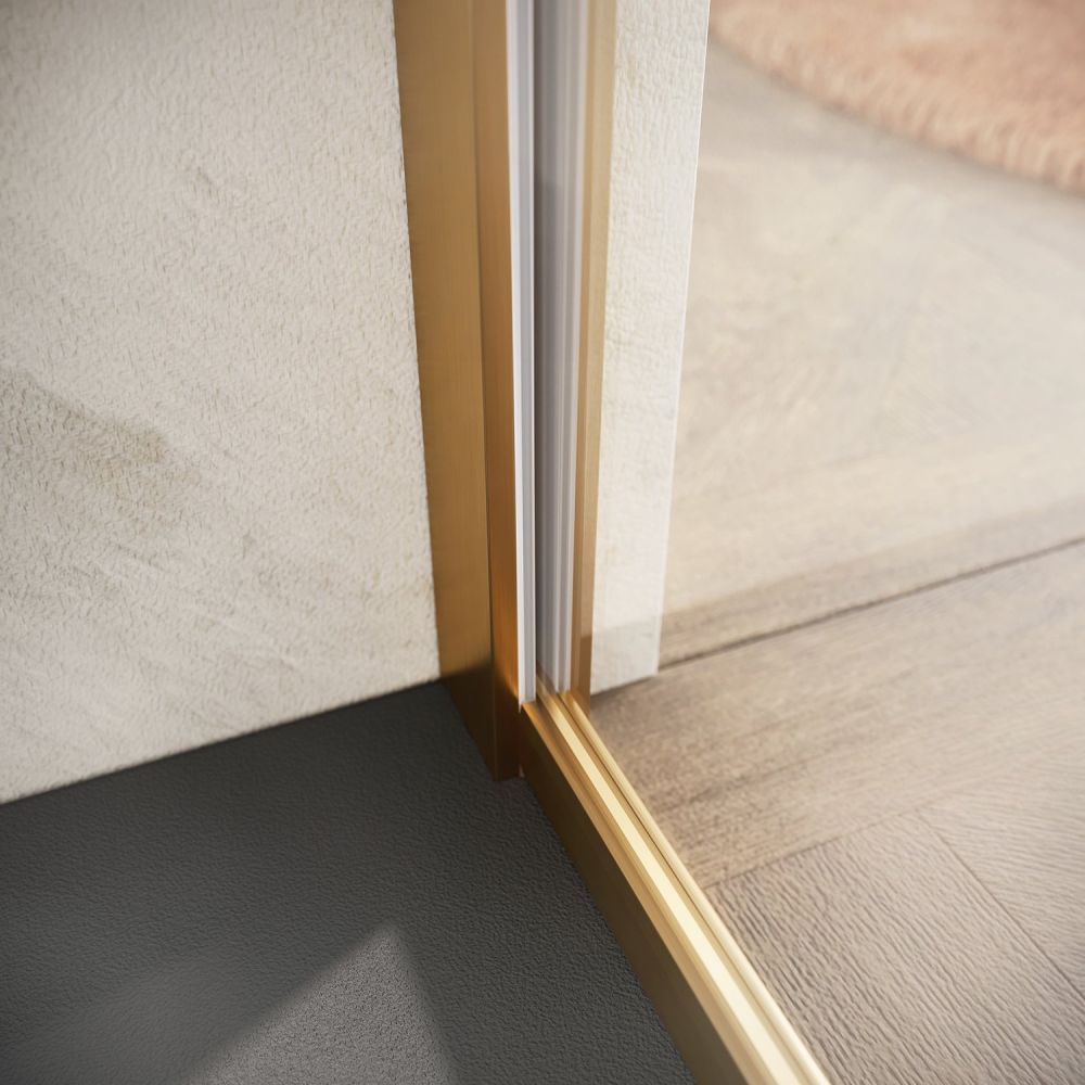 Ryland Brushed Gold Shower Side Panel