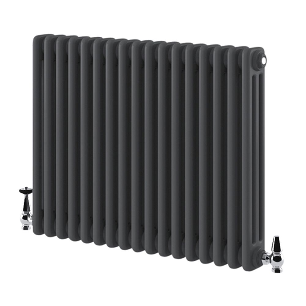 Upton Grey Triple Horizontal Column Radiator 600x785mm