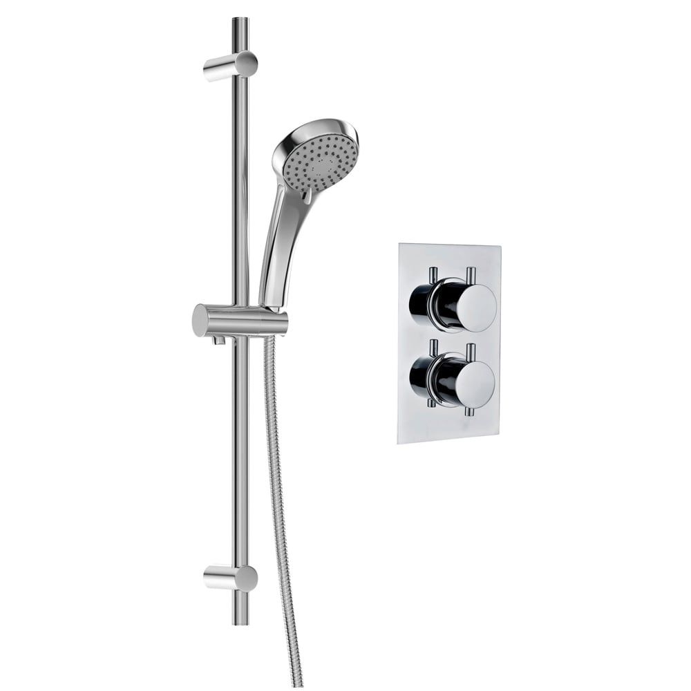 Single Outlet Concealed Valve & Round Slide Rail Kit