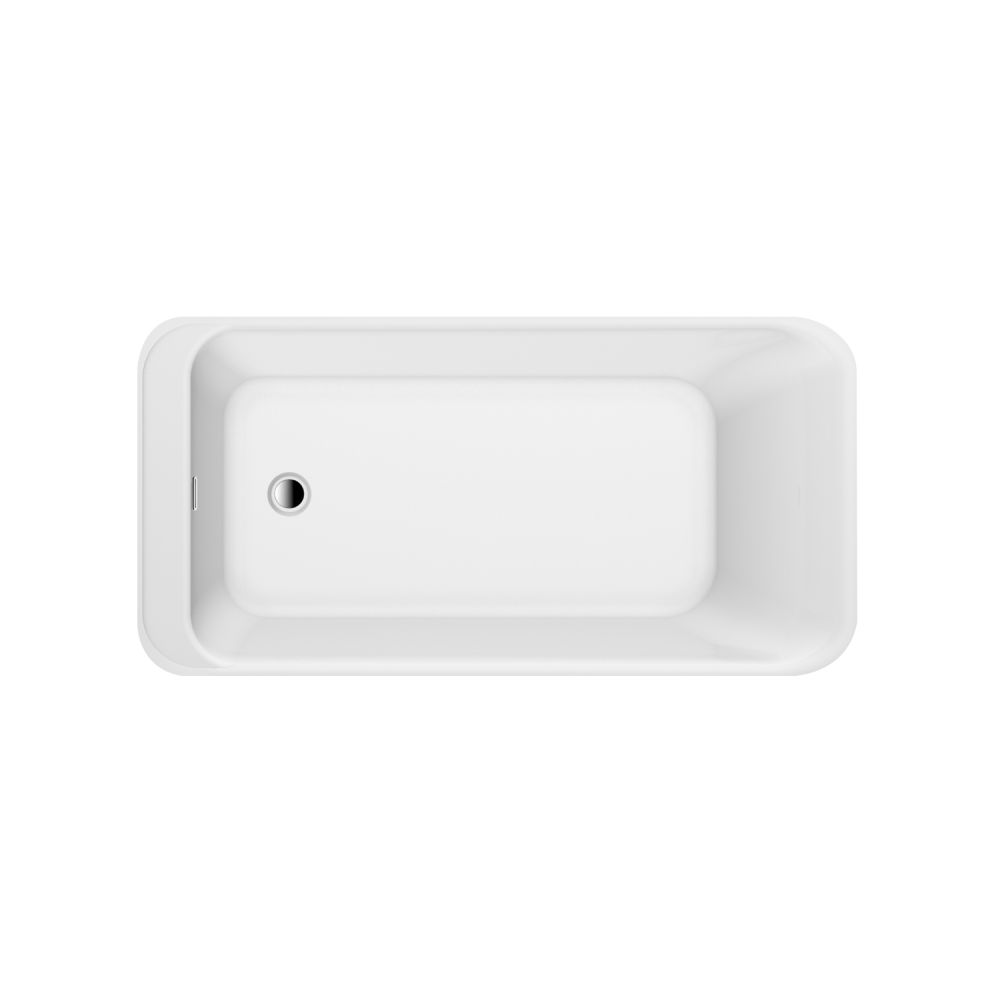 Cut out image showing the above view of the Chardon White Freestanding Acrylic Bath 1600x800mm