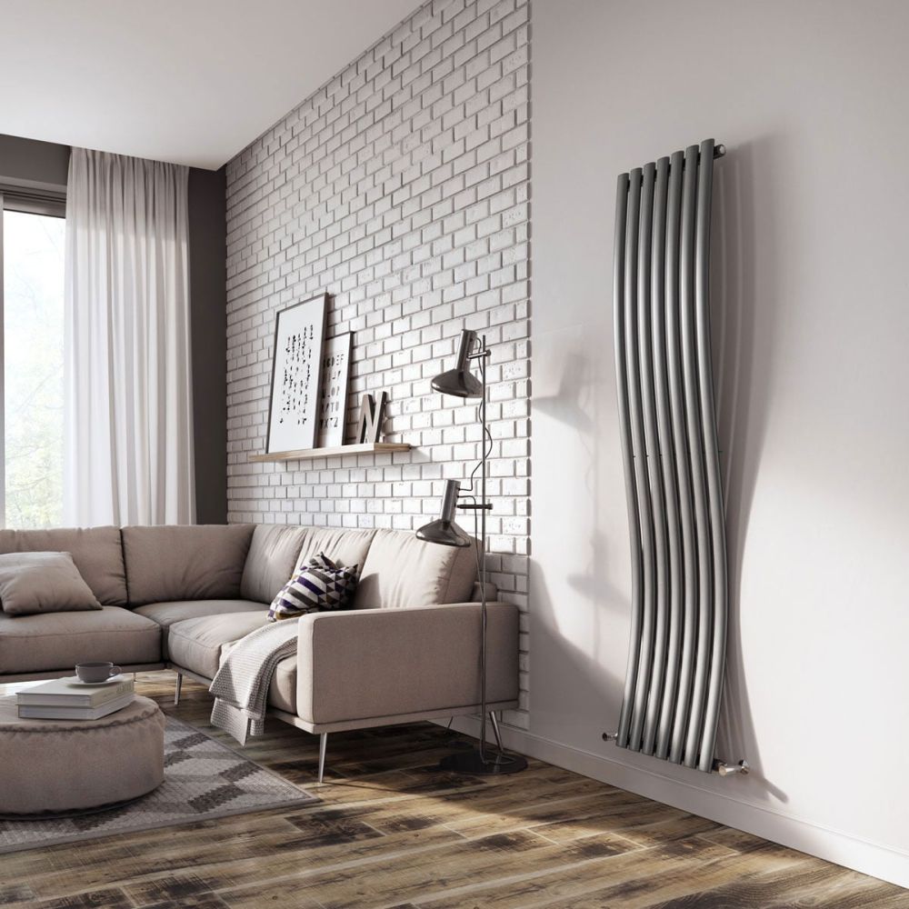 Gamma Grey Vertical Wave Radiator 1785x413mm