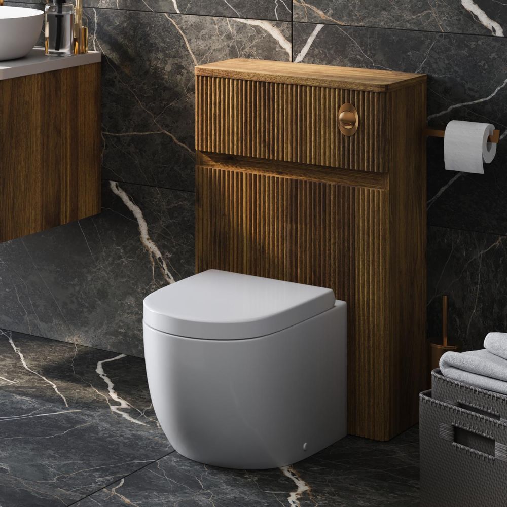 Wish Ribbed WC Unit in Walnut