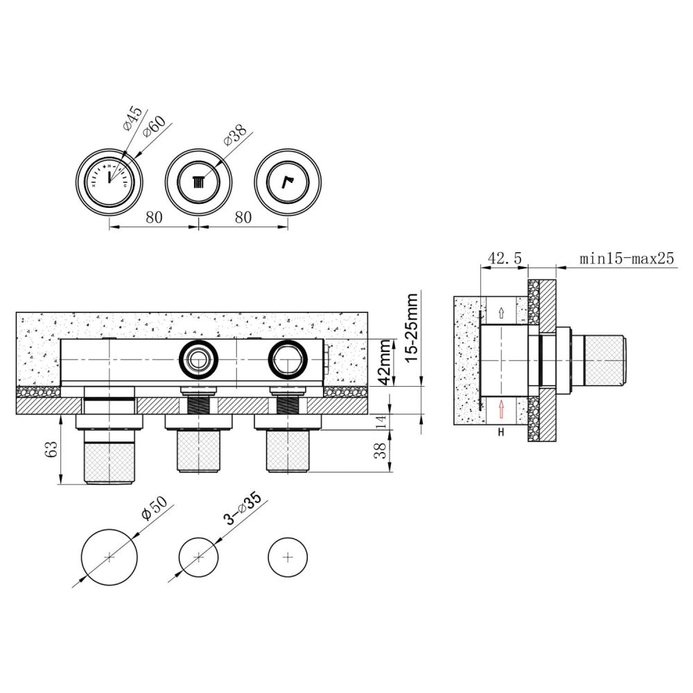 Manisa Chrome Dual Outlet