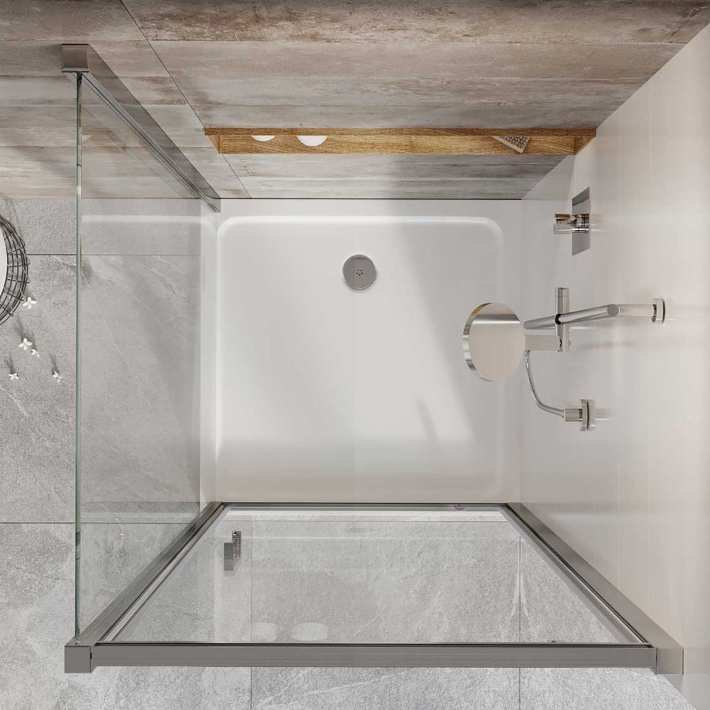 Fabio Chrome Pivot Shower Door 760mm
