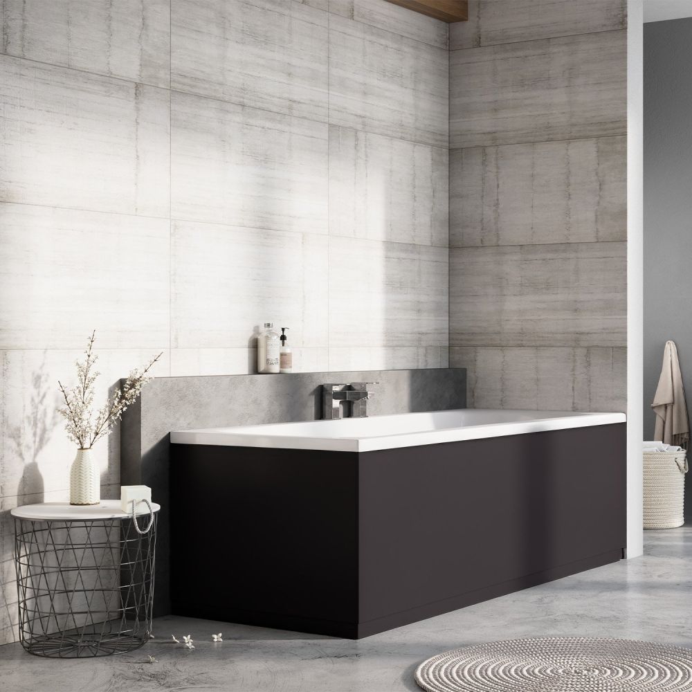 Ellis Matt Black Front Bath Panel 1800mm