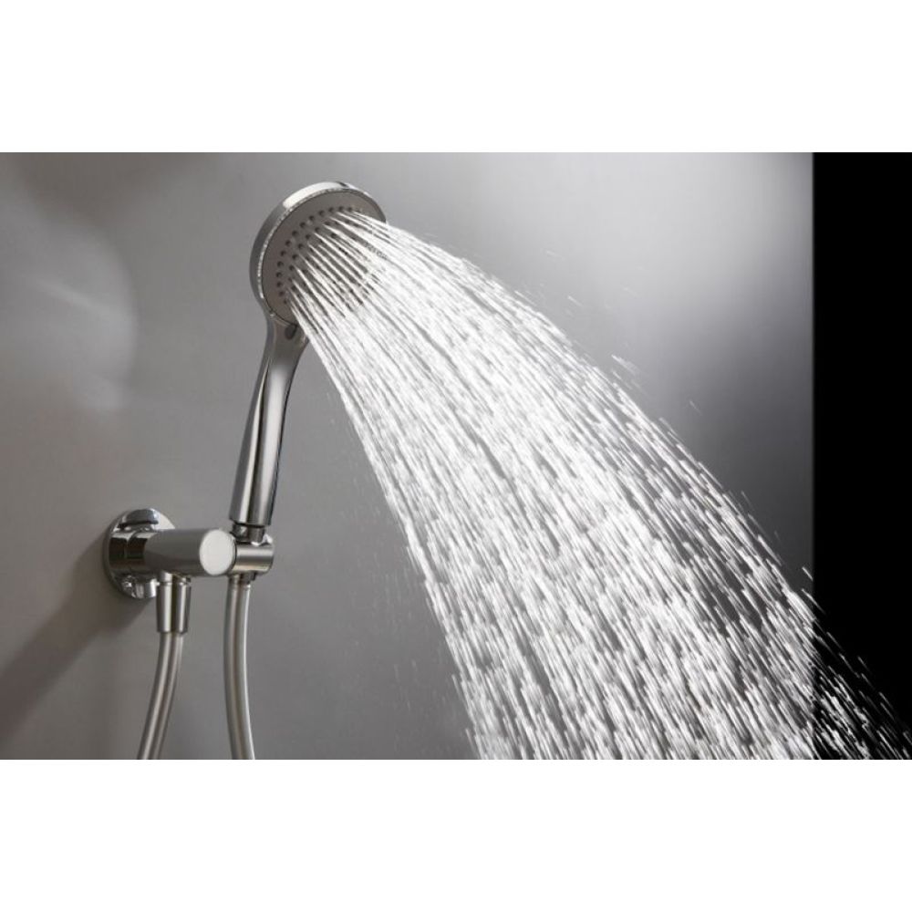 Vade Chrome Round Handset and Holder