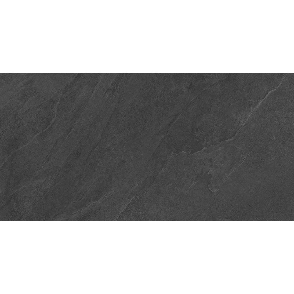 Angelo Black Stone Effect Porcelain Tile 600x1200mm