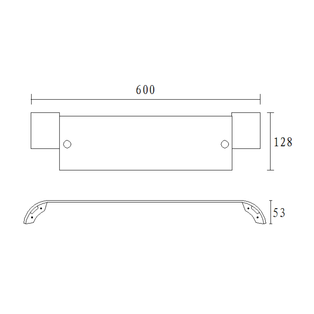 Jenka Glass Bathroom Shelf 600mm