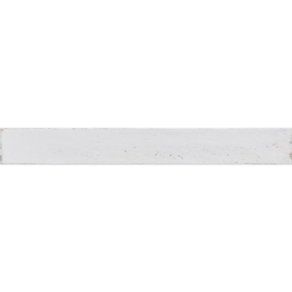 Capri White Gloss Ceramic Brick Tile - 400x50mm