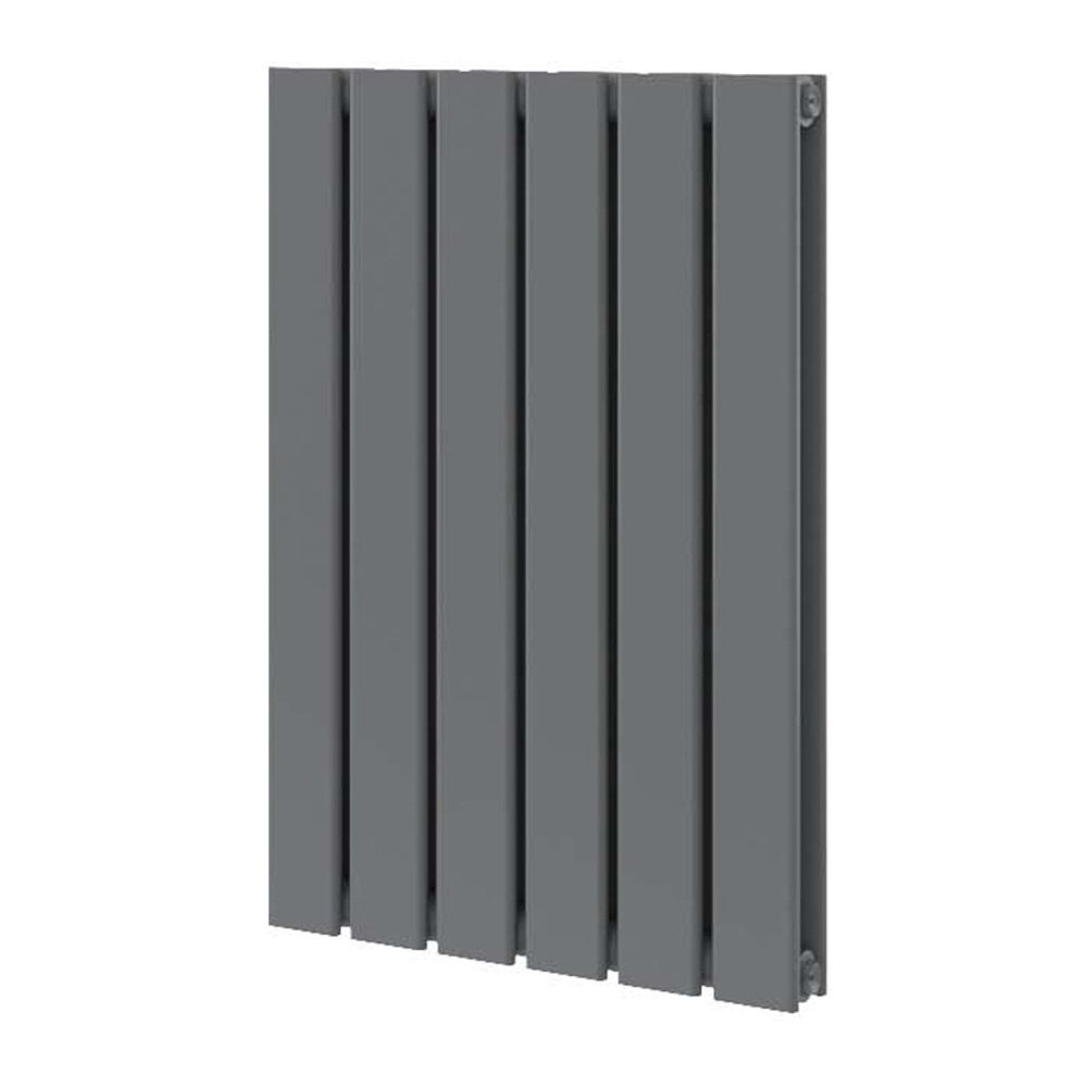 Perth Grey Double Vertical Flat Panel Radiator 600x408mm