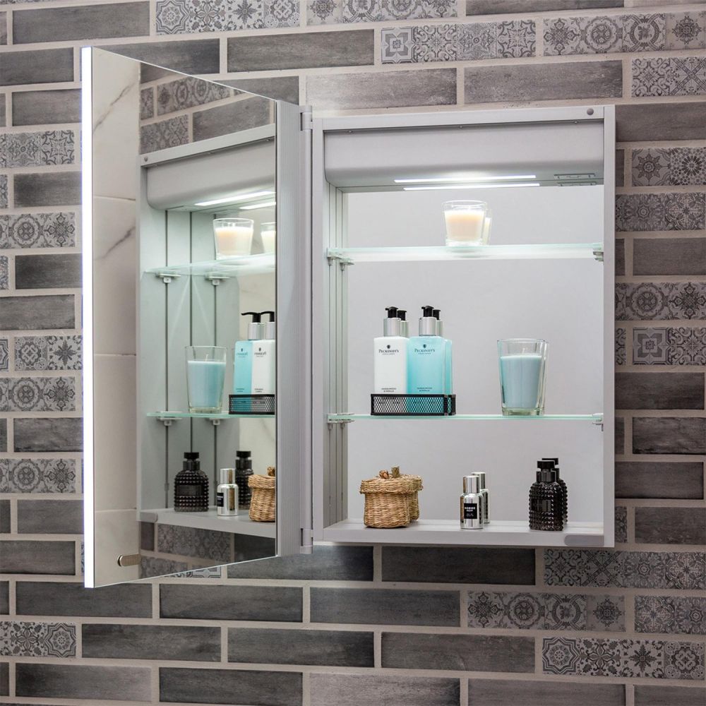 Lapis Motion Sensor Illuminated LED Mirrored Wall Cabinet 500x700mm