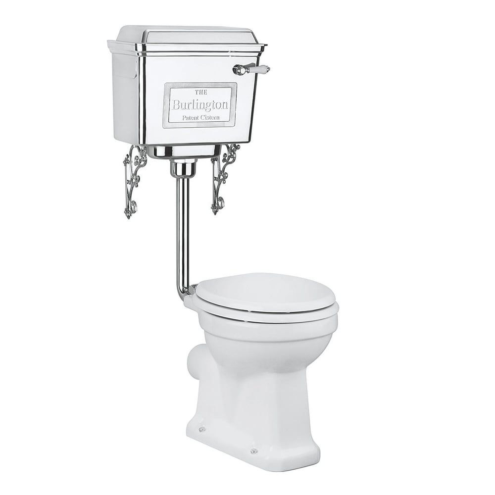 Burlington Traditional Low Level Toilet with Chrome Lever Cistern