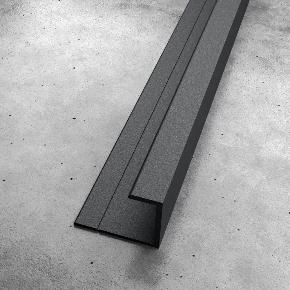 Nuova Anthracite Shower Wall Panel End Cap 11.5mm